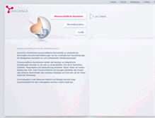 Tablet Screenshot of descience.ch